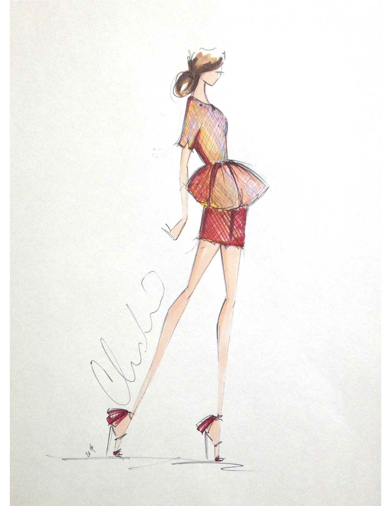 Christian Siriano Sketch SS14