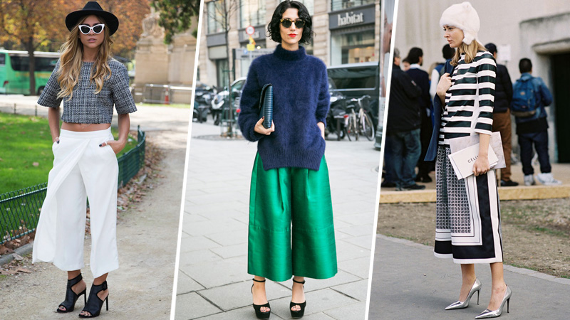 how to wear culottes gaucho pants street style