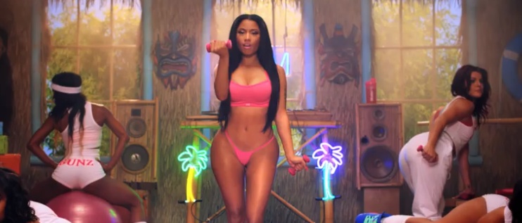 nicki minaj naked ass anaconda raunchy video drake