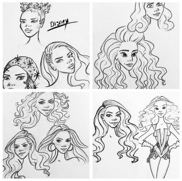 Disney Headshot Doodles