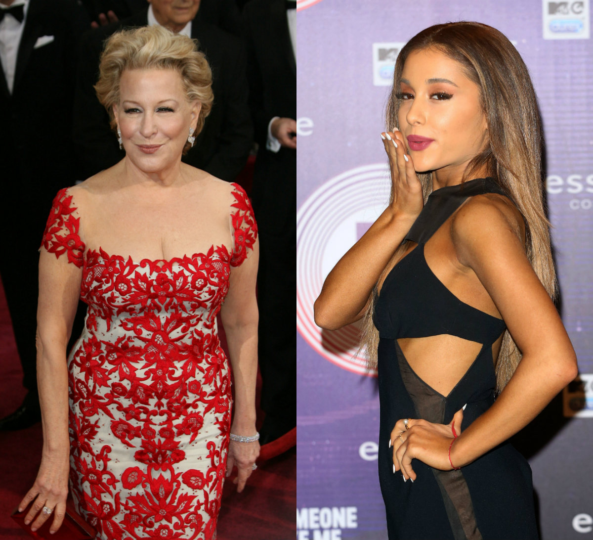 ariana grande bette midler feud whore