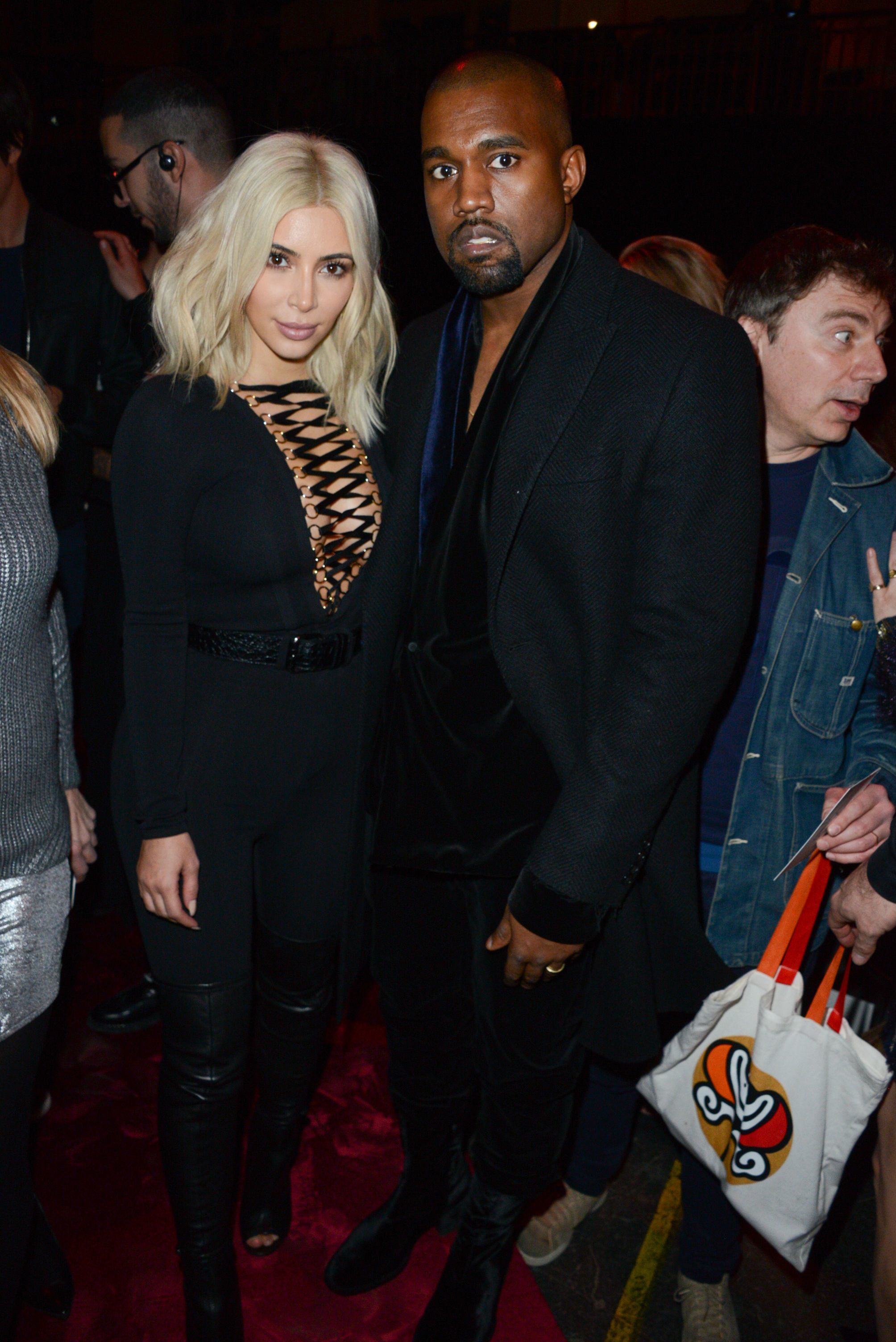 Paris Fashion Week Fall/Winter 2015 - Givenchy - Front Row Featuring: Kanye West, Kim Kardashian Where: Paris, France When: 08 Mar 2015 Credit: SIPA/WENN.com **Only available for publication in Germany**