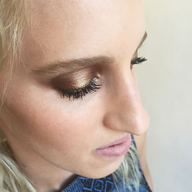 Rachel Adler metallic makeup