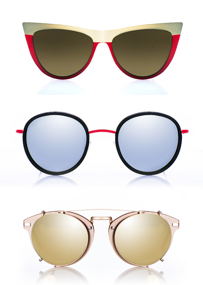 RVS Ella Sunglasses, $295; at RVS / RVS Michelle Sunglasses, $295; at RVS / RVS Ennis Sunglasses, $295; at RVS