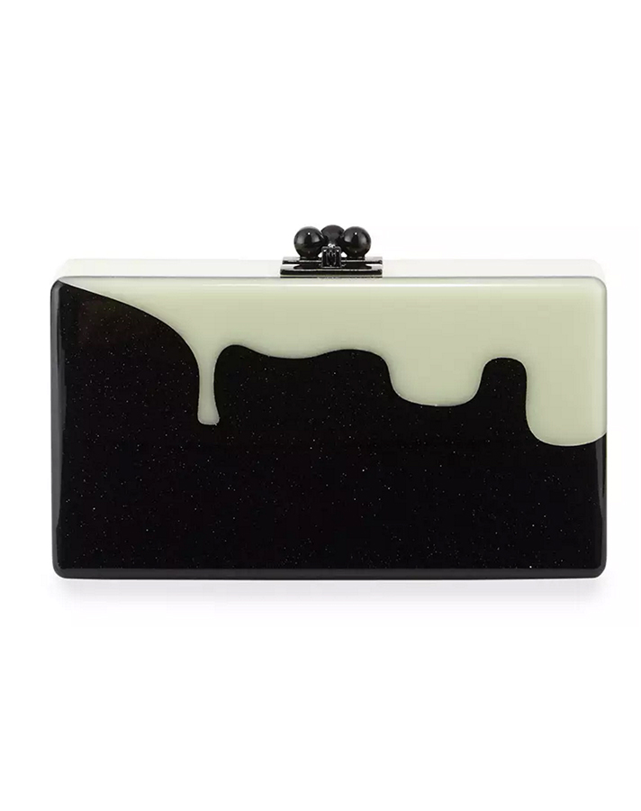 Edie Parker Osidian Jean Slime Clutch, $1,295; at Neiman Marcus
