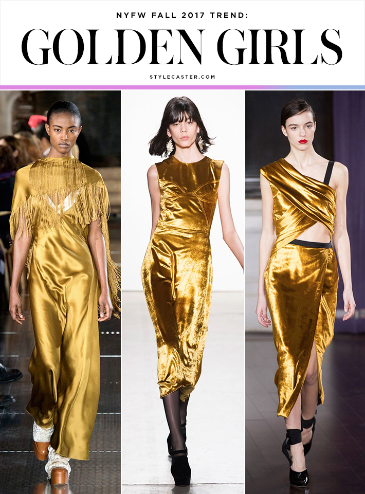nyfw trends fall 2017 gold yellow
