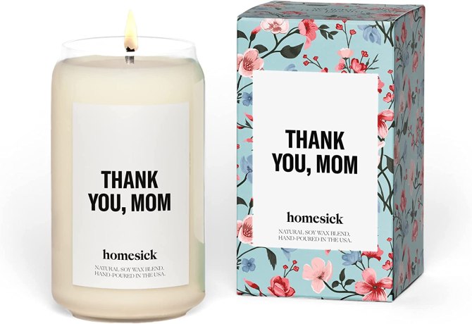 thank you mom candle