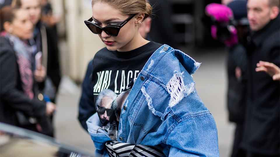 Gigi Hadid Suffers Wardrobe Malfunction at NYFW