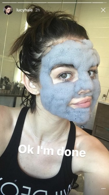 lucy hale bubble mask