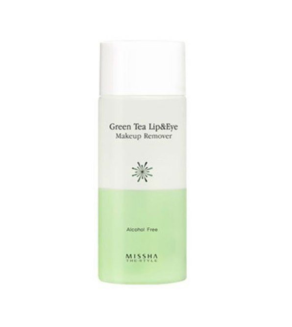 STYLECASTER | Mistletoe Beauty Products | Missha The Style Green Tea Lip & Eye Makeup Remover