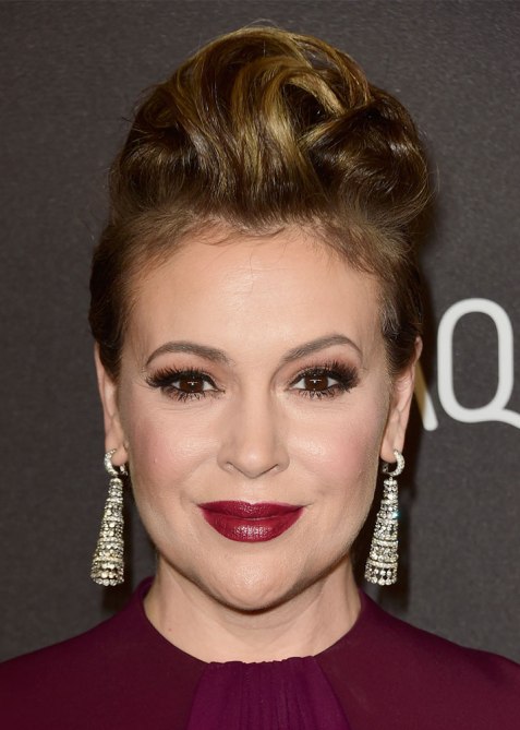 STYLECASTER | Celebrity Pompadours | Alyssa Milano
