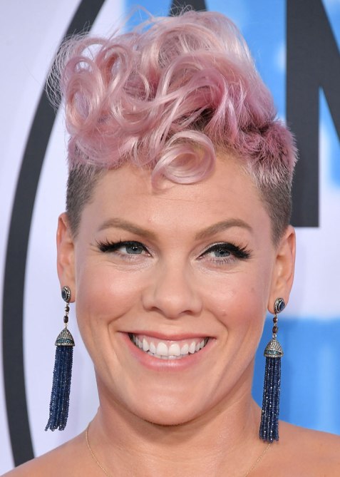 STYLECASTER | Celebrity Pompadours | Pink