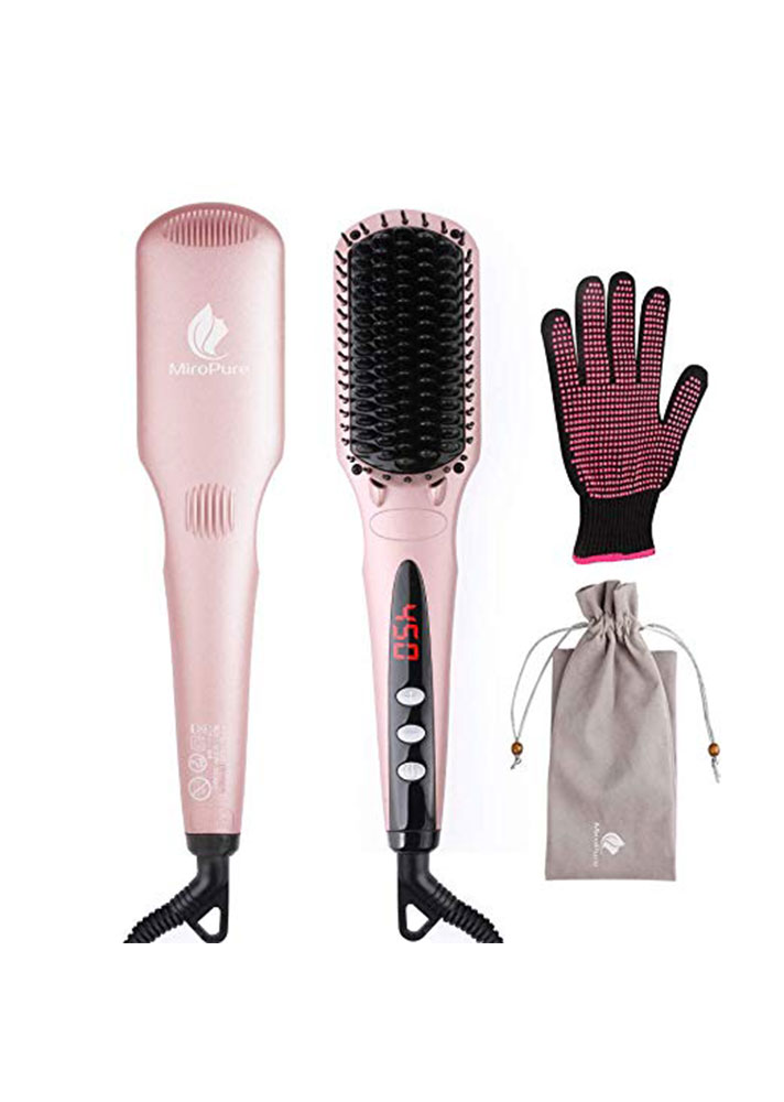 STYLECASTER | Amazon Black Friday Beauty Deals 2018 | MiroPure Enhanced Hair Straightener Brush