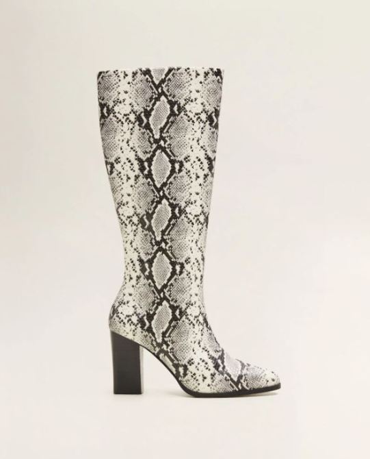 Mango Snake-Effect Boots