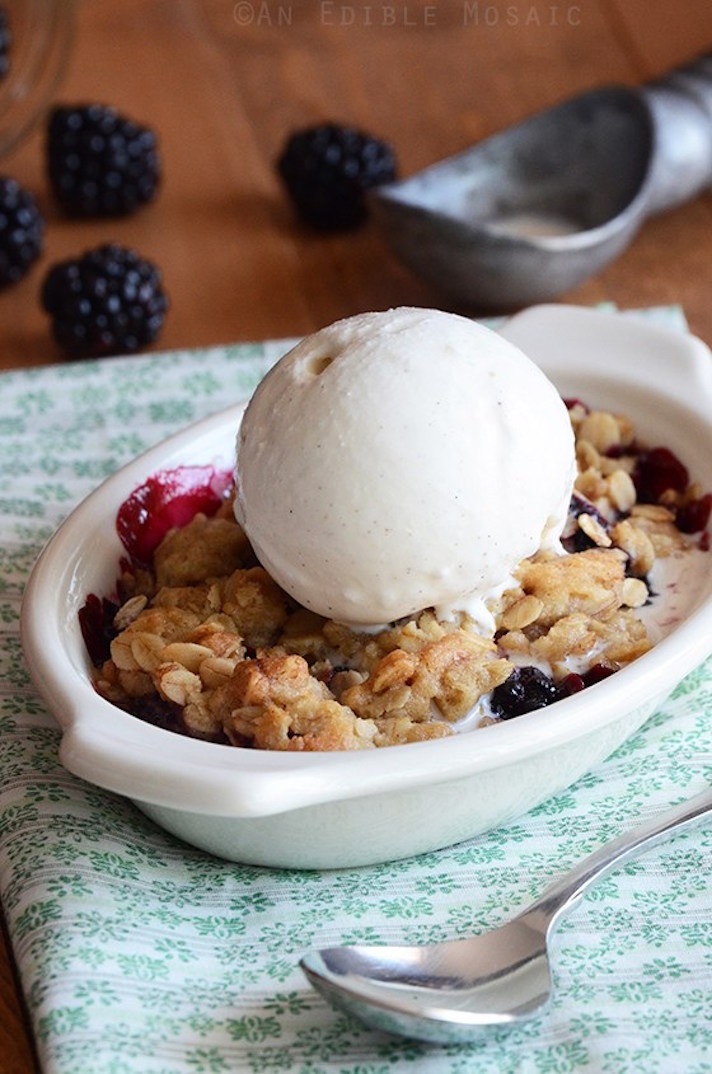 STYLECASTER | 17 Easy Single-Serve Desserts for Nights You Need a Little Something | Blackberry Crisp