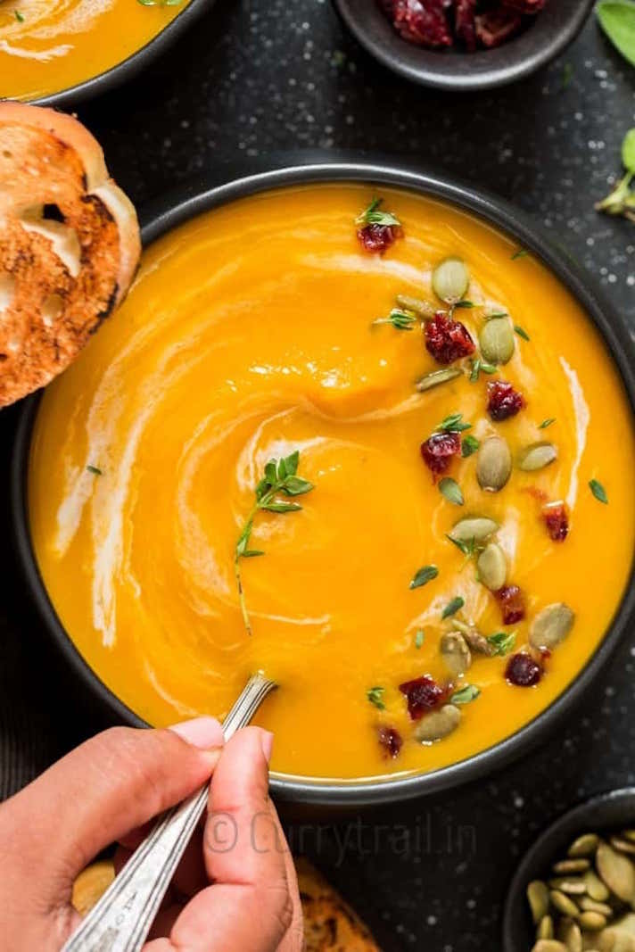 STYLECASTER | 17 Plant-Based Instant Pot Recipes for Meatless Mondays | Butternut Squash Soup