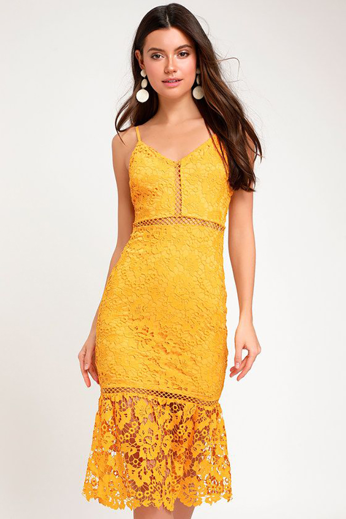 STYLECASTER | Yellow Bridesmaid Dresses Are Statement-Making Without Looking Over-the-Top