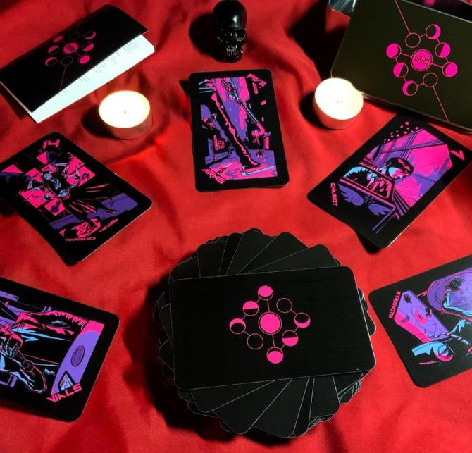 STYLECASTER | tarot cards neon moon deck