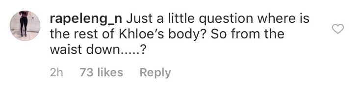 Kourtney Kardashian Instagram comment