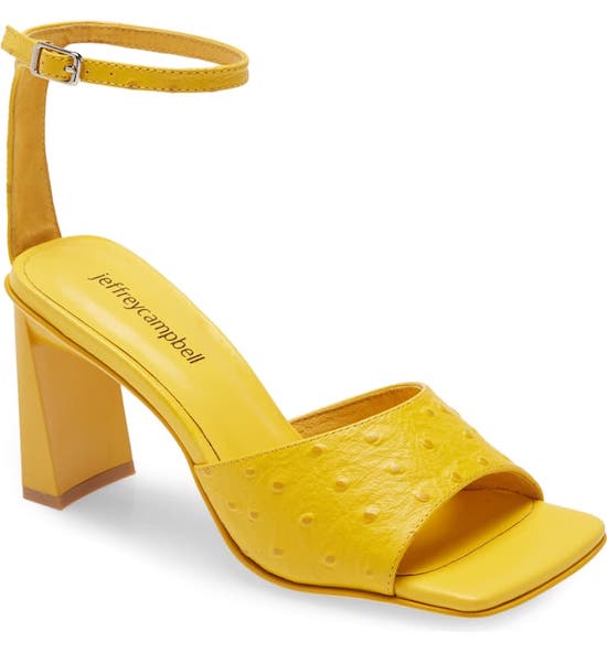 Jeffrey Campbell Yellow Open Toe Heels