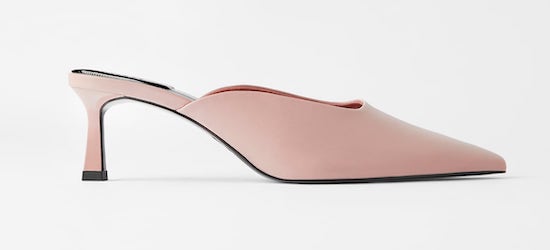 Zara Pink Heeled Mules