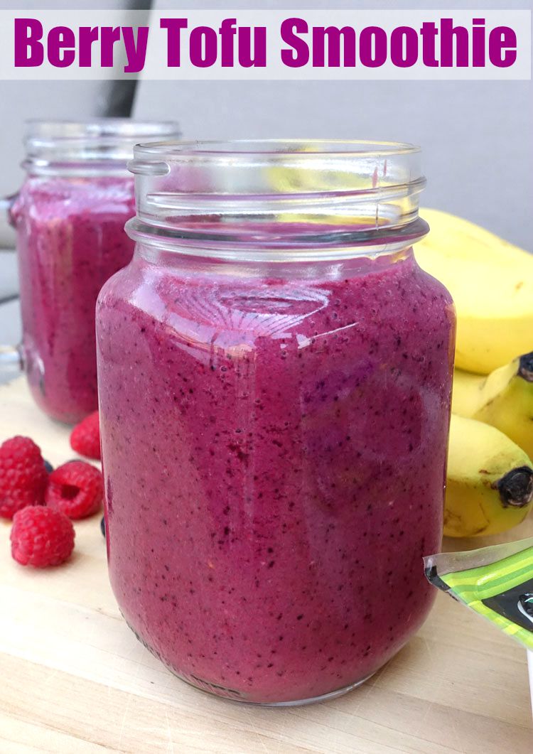 STYLECASTER | 17 High-Protein Smoothies With No Protein Powder | Berry Tofu Smoothie