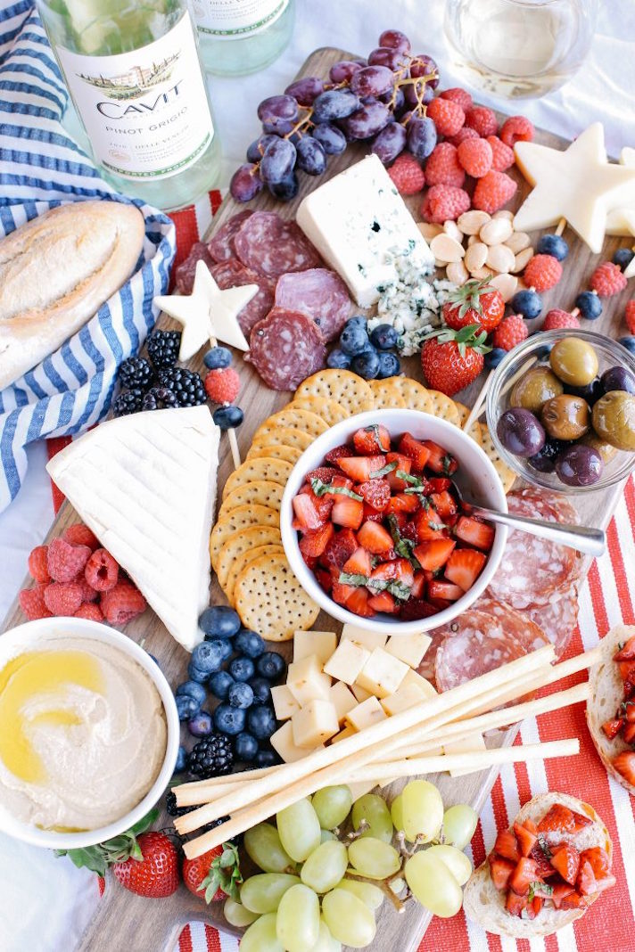 STYLECASTER | 17 Fourth of July Appetizers That Every Barbecue Needs | The Ultimate Patriotic Cheeseboard