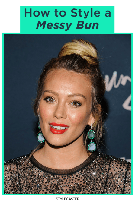 STYLECASTER | messy bun | messy hairstyle | how to do a messy bun | messy bun tutorial | black girl messy bun