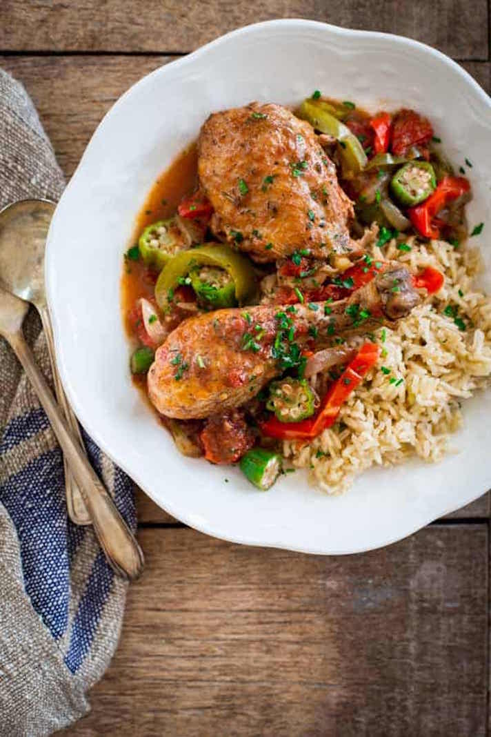 STYLECASTER | 16 Classic Southern Dishes You Can Make In A Slow-Cooker | Chicken and Okra