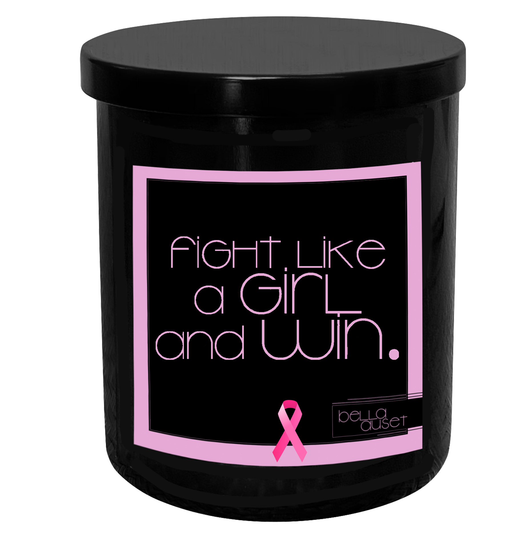 Bella auset breast cancer candle 