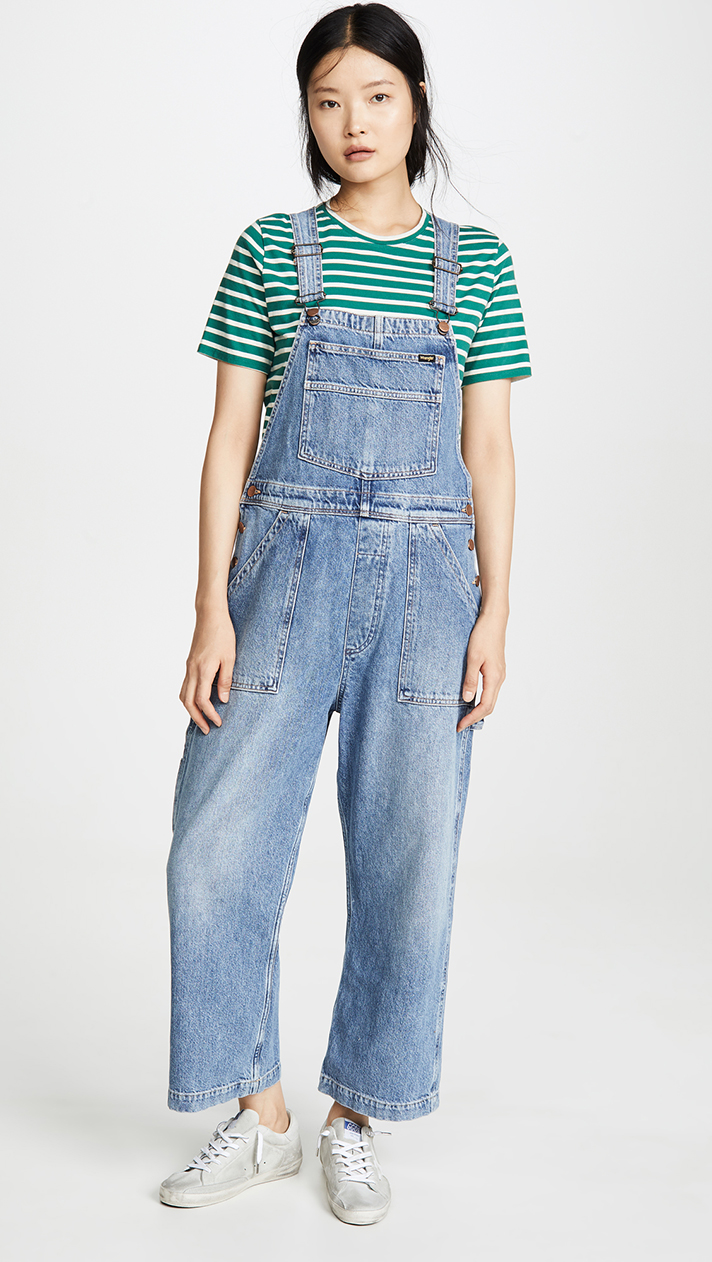 STYLECASTER | Long Denim Overalls Are a Romantic Addition to Any Fall Wardrobe