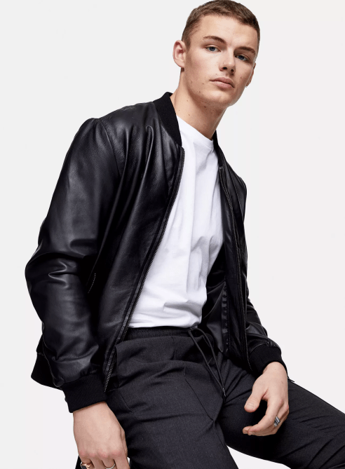 STYLECASTER | Men's Fashion Trends 2020 | black bomber jacket