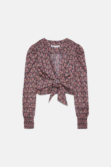 zara spring top print
