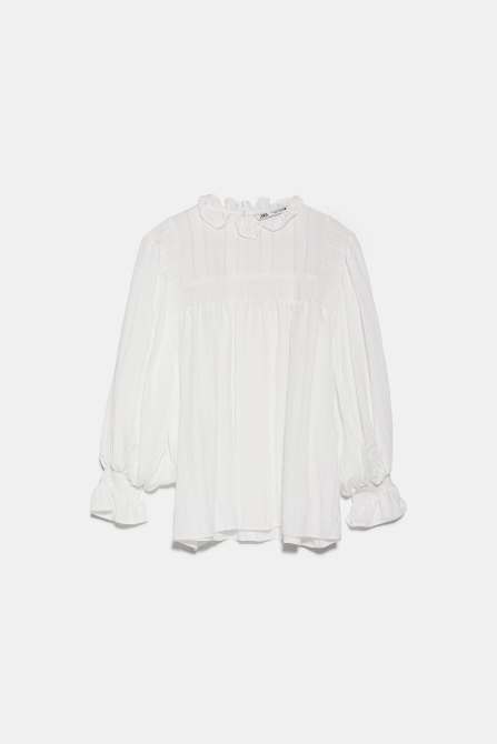 zara spring top white