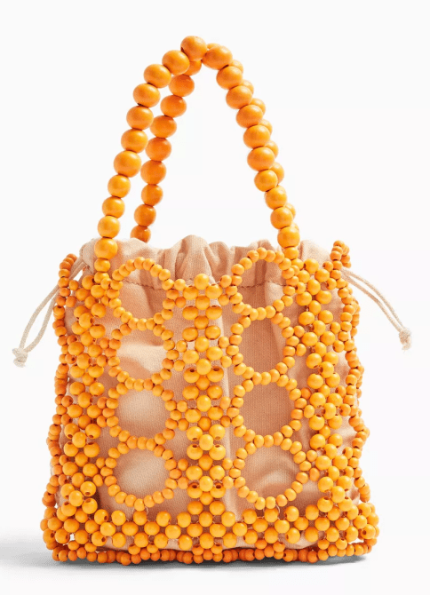 STYLECASTER | Topshop Sale April 2020 | orange beaded bag