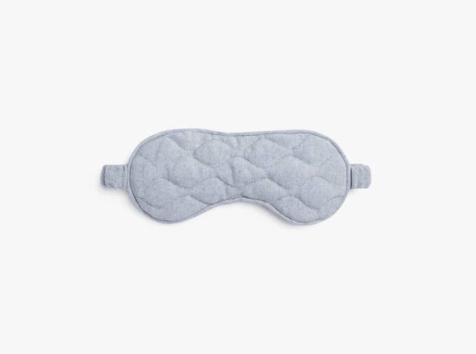 chambray quilted eye mask