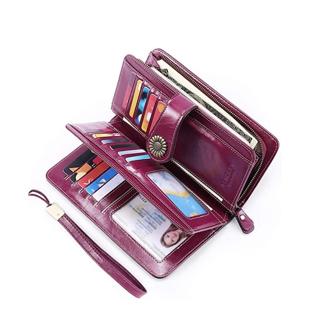 UMODE Vintage Style Genuine Leather RFID Wallet