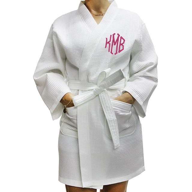 Personalized Waffle Kimono Robe