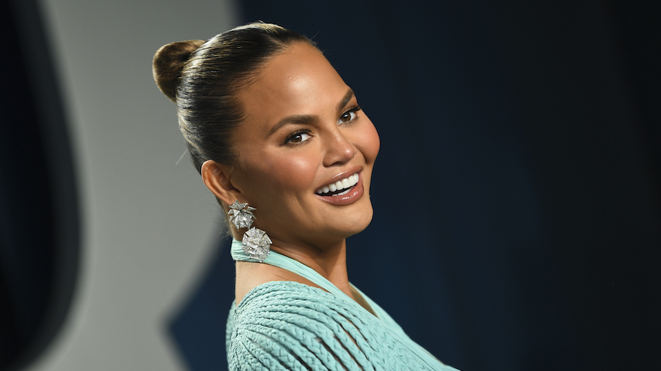 Chrissy Teigen at Vanity Fair Oscars Party