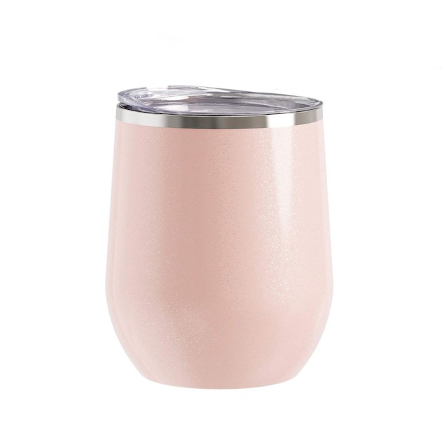 Maars Bev Stainless Steel Stemless Wine Glass Tumbler with Lid