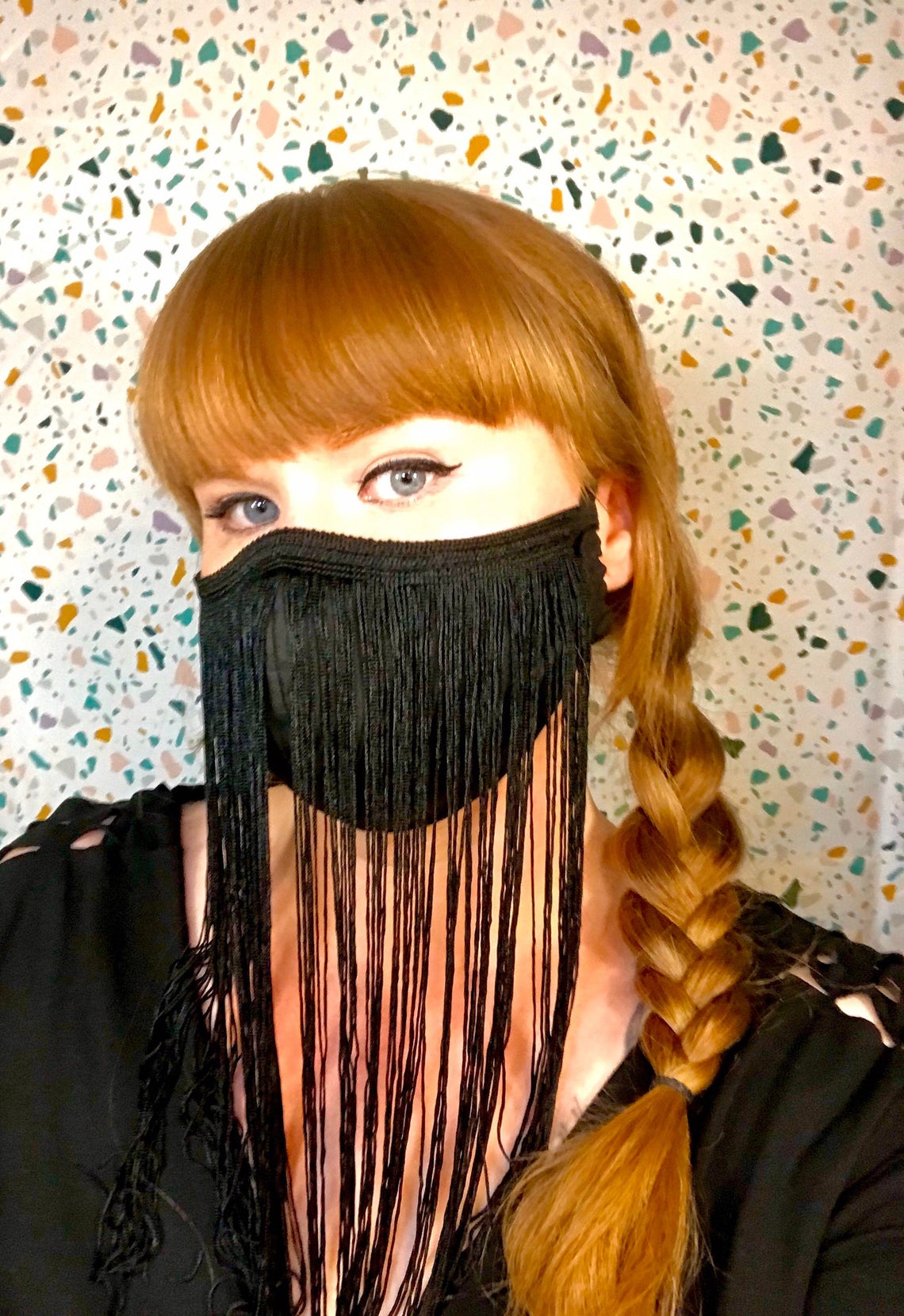 fringe face mask ETSY
