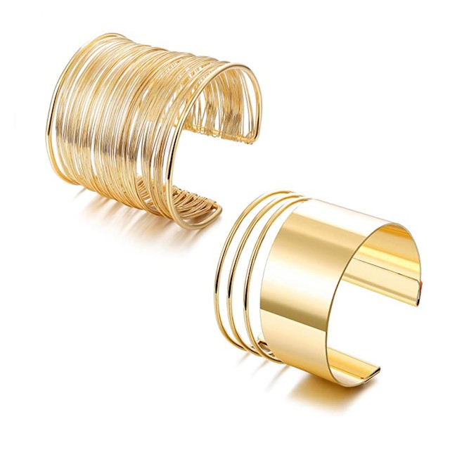 Besteel 2 Pcs Cuff Bangle Bracelet