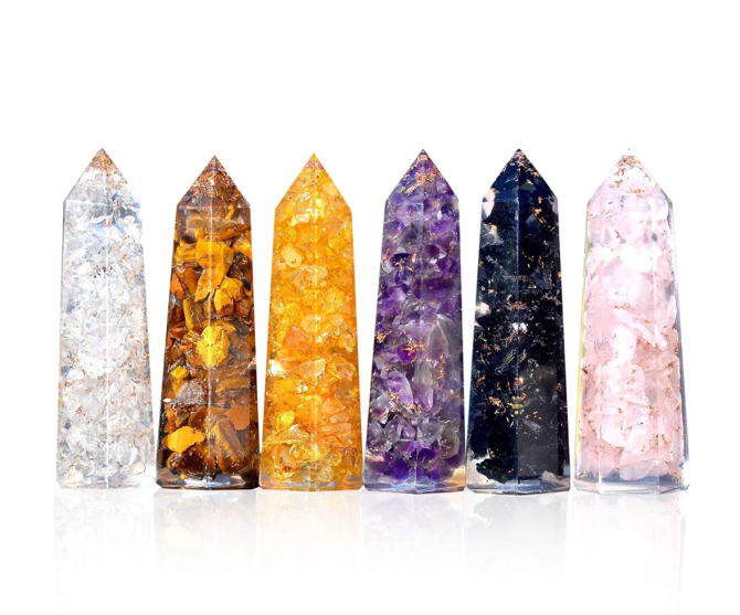 Healing Crystal Wand Set of 6 Orgonite