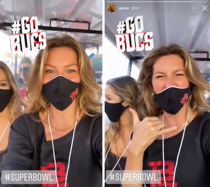 STYLECASTER | Gisele Bundchen Super Bowl Look