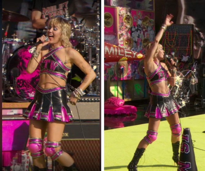 STYLECASTER | Miley Cyrus Super Bowl Look