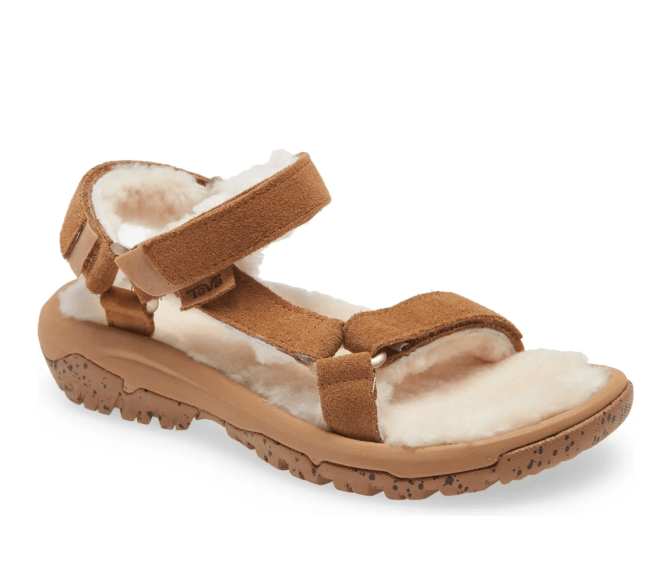 StyleCaster | Shearling TEVAs