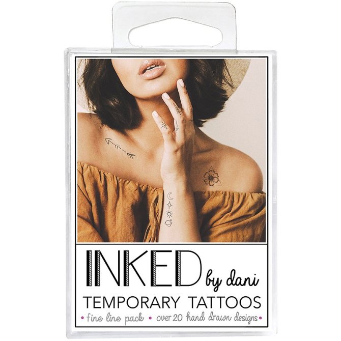 Inked by Dani  Temporary Tattoos Fine Line Pack