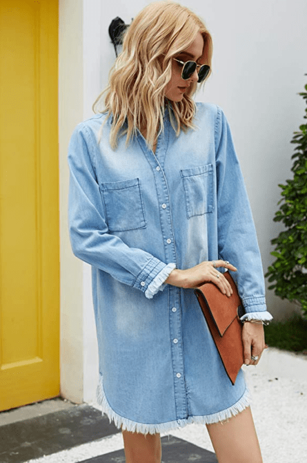 Zilcremo Denim Shirt Dress 