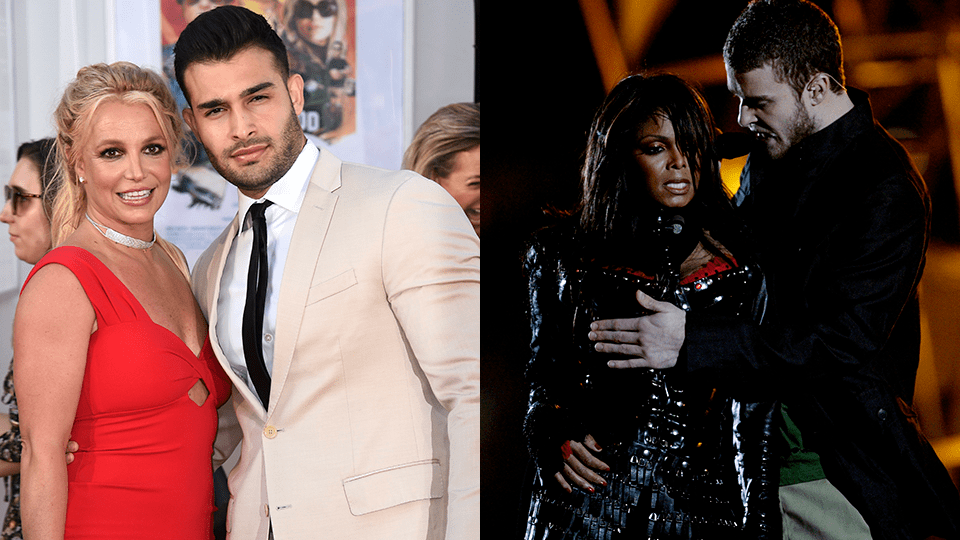 Britney Spears, Sam Asghari, Justin Timberlake, Janet Jackson