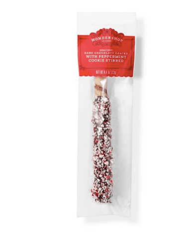 Dark Chocolaty Coated Peppermint Cookie Stirrer